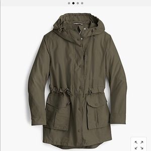 J.Crew Perfect Fit Rain Jacket - Olive
